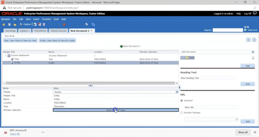 Oracle Hyperion Planning